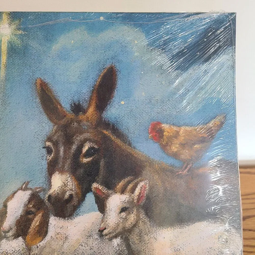 Primitives By Kathy Pad of 24 Paper Placemats Pad Nativity NWT